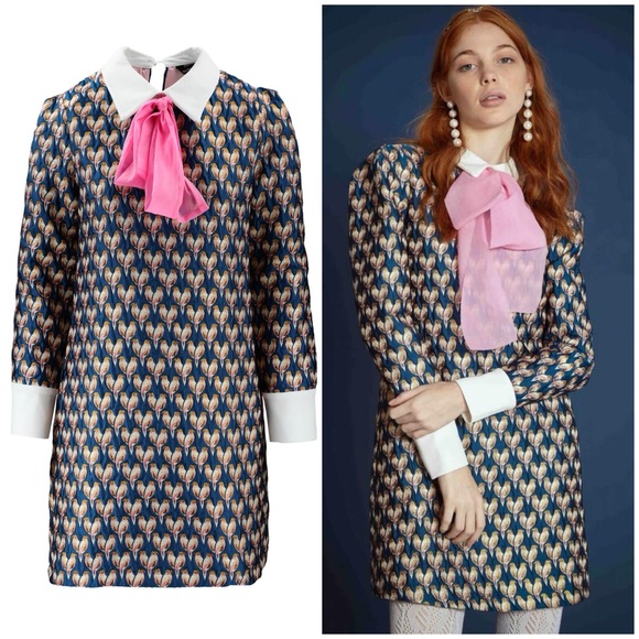 Sister Jane Dresses & Skirts - Sister Jane Blue and Pink Patterned Dress